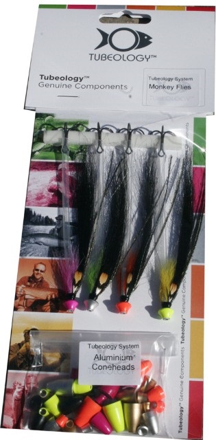 MOUCHE STREAMER BROCHET MONKEY FLIES 120MM LOT DE 4 - Pack mouches et leurres