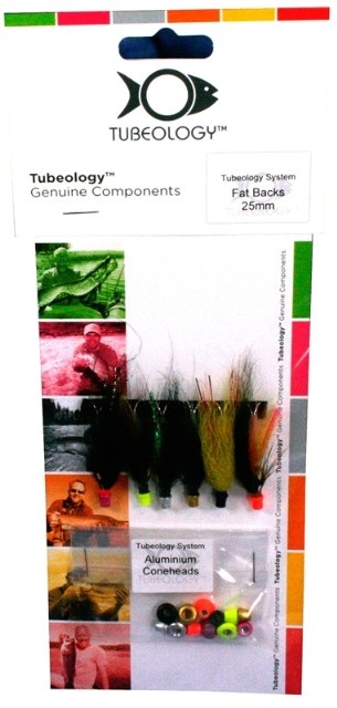 MOUCHE STREAMER FAT BACKS 25mm LOT DE 6 - Pack mouches et leurres
