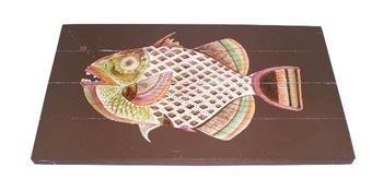 Cadre en bois peinture poisson - Cadres