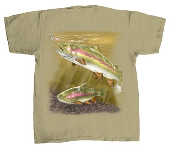 T-shirt Flying Fisherman Truite arc-en-ciel (t1640) - T-Shirt