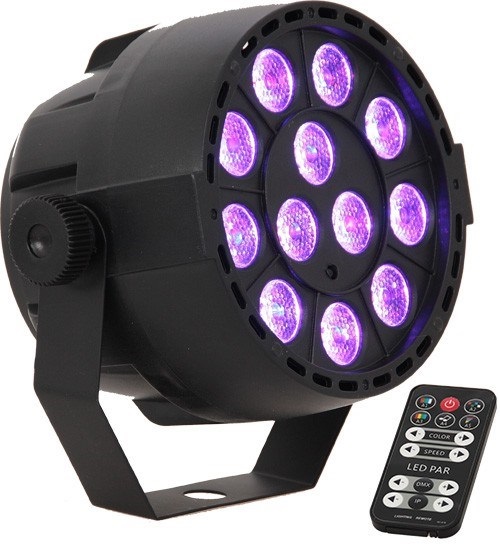Projecteur disco LED/12W/230V multicolore + télécommande