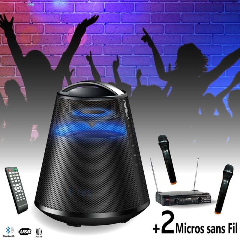 Wireless 2 Micro Karaoké Avec Bluetooth Avec Baff - Prix pas cher