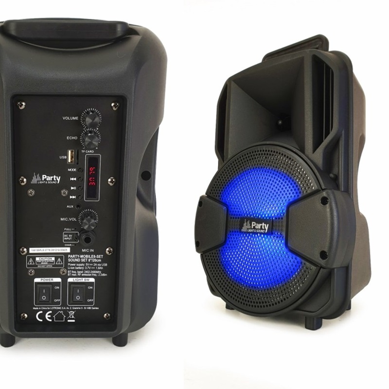 PARTY LIGHT & SOUND - Enceinte Karaoké USB Bluetooth Autonome