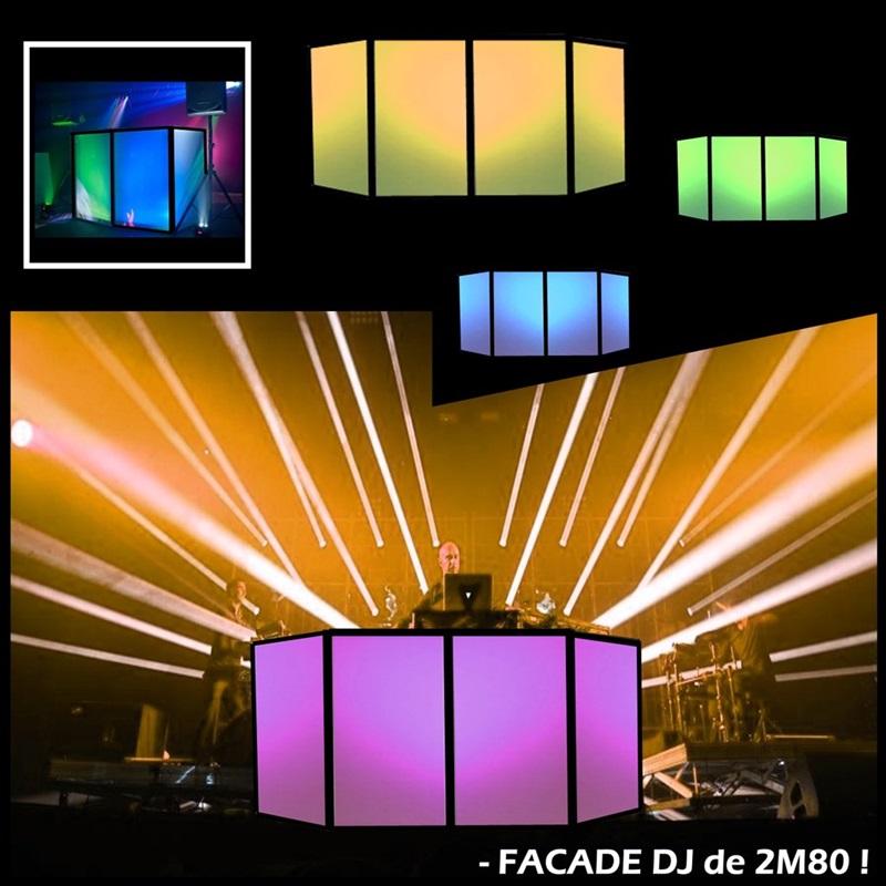 DJ-Facade AFX White Stand 2M80 x 1M22 + 2 PARLED DMX - Structures, Pieds et  Portiques AUTRES MARQUES pas cher - Sound Discount