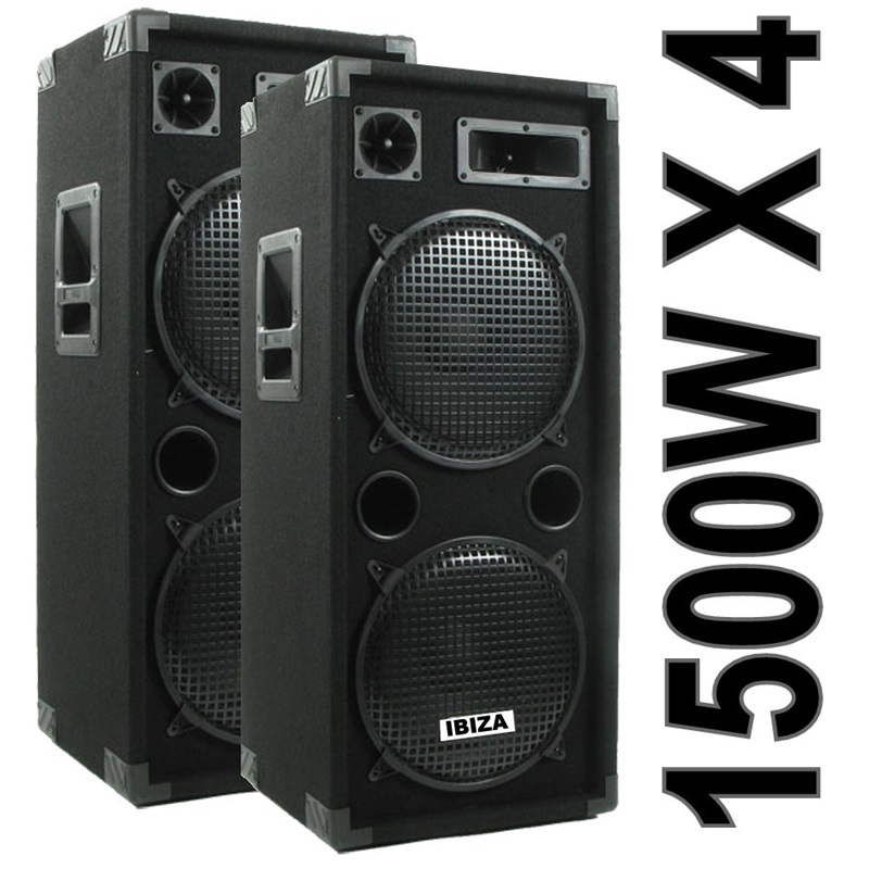 SONO COMPLÈTE avec 4 ENCEINTES 1500W + AMPLI 3000W + - Pack sono IBIZA  SOUND pas cher - Sound Discount